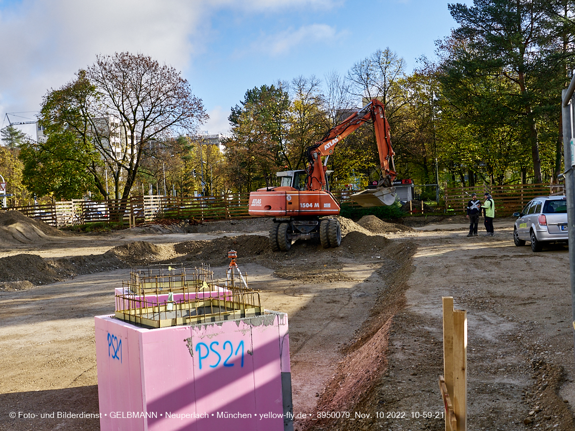 10.11.2022 - Baustelle an der Quiddestraße Haus für Kinder in Neuperlach